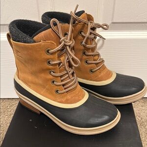 Sorel Brown and Black Waterproof Rain & Snow Boots